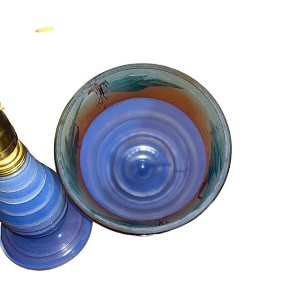 Vintage Reverse Painted Boudoir Lamp - Picture 6 of 8